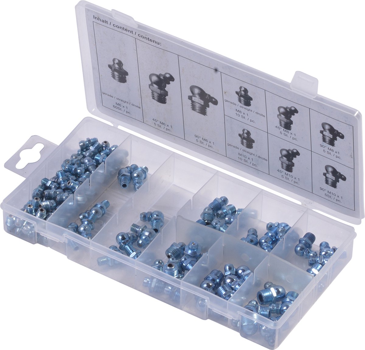 SW-Stahl S8065 smeernippelassortiment 110 stuks. M6-M10