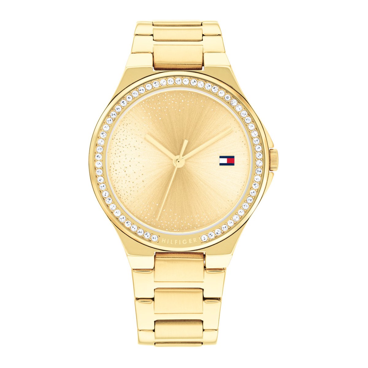 Tommy Hilfiger TH1782642 Juliette Dames Horloge - Mineraalglas - Staal - Goudkleurig - 36 mm breed - Quartz - Vouw-Vlindersluiting - 3 ATM (spatwater)