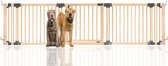 Bettacare Houten Flexibele Huisdierenbarrière met Meerdere Panelen Assortiment, Natuurlijk Hout, tot 296.5cm Breed (11 opties beschikbaar), Barrière voor Huisdieren Honden en Puppy's, Eenvoudige Installatie
