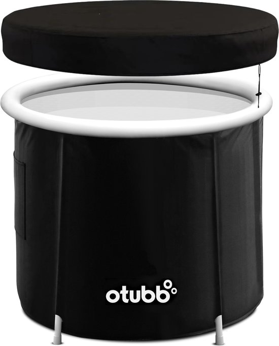 OTUBB IJsbad - Opvouwbaar Zitbad voor volwassenen | Inklapbaar IJsbad | Ice Bath | Bath Bucket | Inklapbaar Bad | Rond | Zwart | Wim Hof Methode