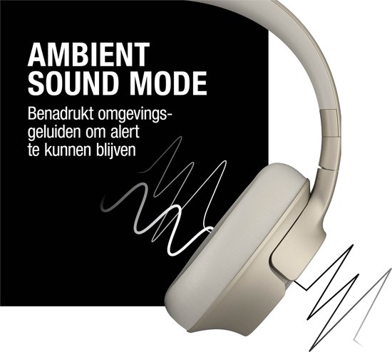 Fresh ‘n Rebel Clam Fuse – Draadloze Bluetooth Koptelefoon met Active Noise Cancelling - 45 uur Speelduur - Silky Sand