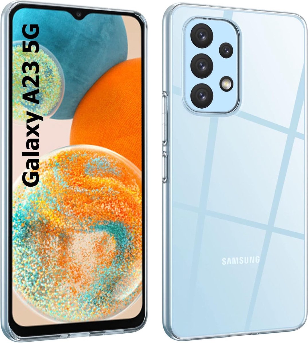 Flexibele achterkant Silicone hoesje transparant Geschikt voor: Samsung Galaxy A23