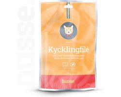 Husse Kat Kycklingfilé - Kattensnack, Kattensnoepjes, Katten Snacks - 6x 80 g