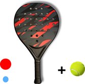 Padel Racket Rood - Padel - Padelrackets - Racket - Paddle - Inclusief Padelzak + Bal