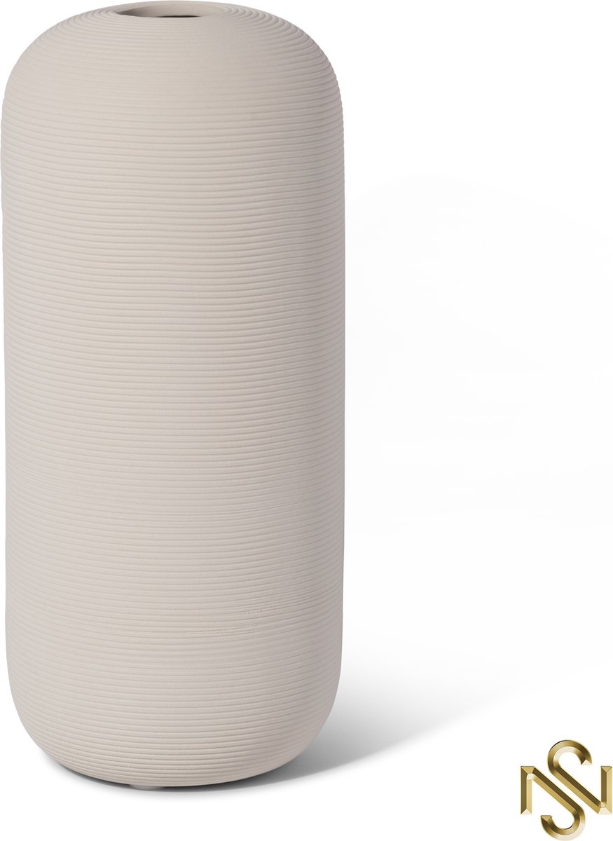 Sannaila-Japa-Purity Vase-Keramiek-Nordic Vase-Beige-Modern-Japandi