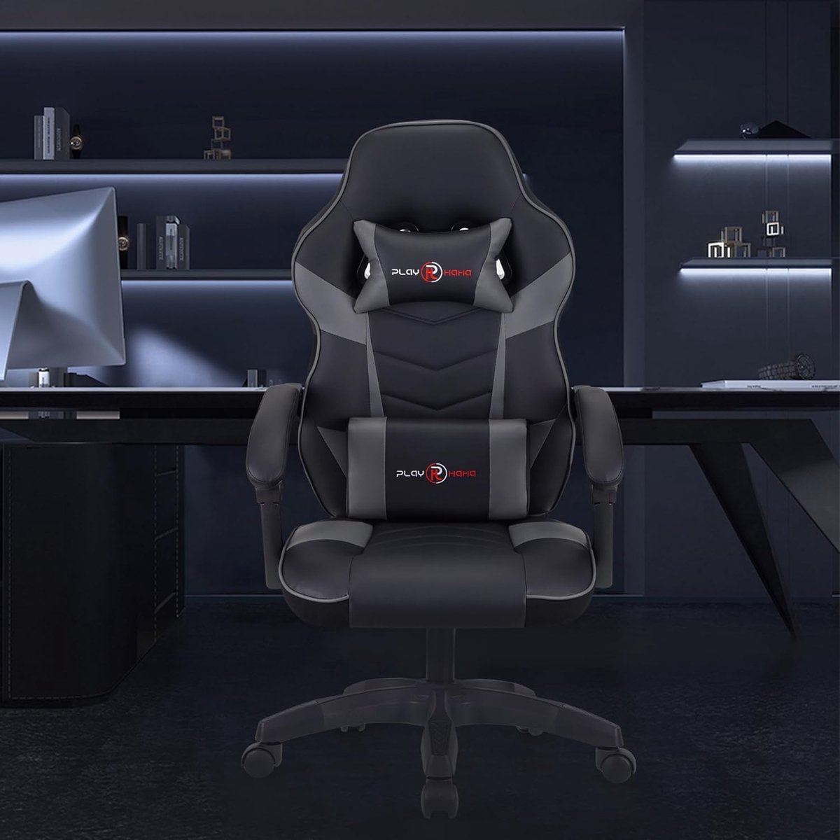 Bol.com Gaming Chair Racing Style Office Swivel Computer Bureaustoel Ergonomische conferentiestoel Werkstoel met lendensteun PU ... aanbieding