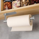 Zelfklevende Keukenrol- en Handdoekhouder - Wandmontage - Geschikt voor Diverse Keukenpapierformaten - Eenvoudige Installatie zonder Boren - Duurzaam Wit Kunststof - Praktische Oplossing voor een Georganiseerde Keuken - 32.5L x 8.8W