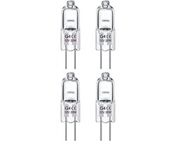 4 x G4 halogeenlamp - Halogeen - 20 watt - 20W - 12V - 12Volt - Lichtbron - 4 stuks - Dimbaar