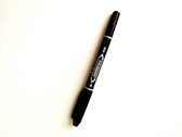 0.5mm en 1.0 mm Zwarte Dubbele Kop Marker pennen - Tweekoppige markeerstift Haaklijnpen - double head pen