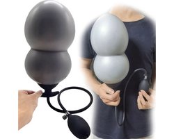 Opblaasbare buttplug XL Black Pro - Anaalplug - Anale kralen - Mega buttplug - Fisting - Zeer hoge kwaliteit