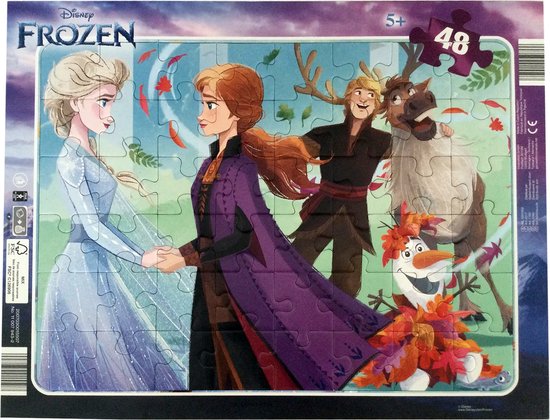 Puzzel 48 stukjes Frozen Elsa, Anna, Olaf & Kristoff | bol