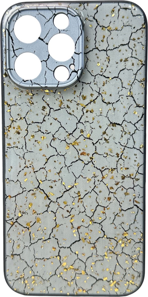 Silicone Hoesje Print - Backcover - Geschikt voor Apple iPhone 14 Pro - Gebroken Wit