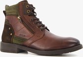 Van Beers leren heren veterboots donkerbruin - Maat 45