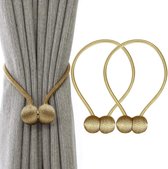Magnetische embrasses voor het vastklemmen van gordijnen, gordijnclips, decoratieve gordijnhouders, voor thuis en kantoor, 2 stuks, goud
