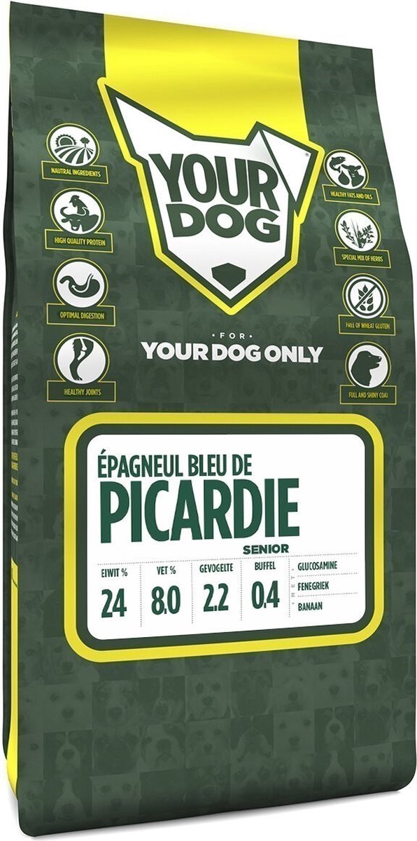 Yourdog Yourdog Épagneul bleu de picardie Rasspecifiek Senior Hondenvoer 6kg | Hondenbrokken