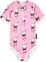 Beach & Bandits - UV-zwempak voor meisjes - Korte mouw - UPF50+ - Shake it - Roze - maat 116-122cm