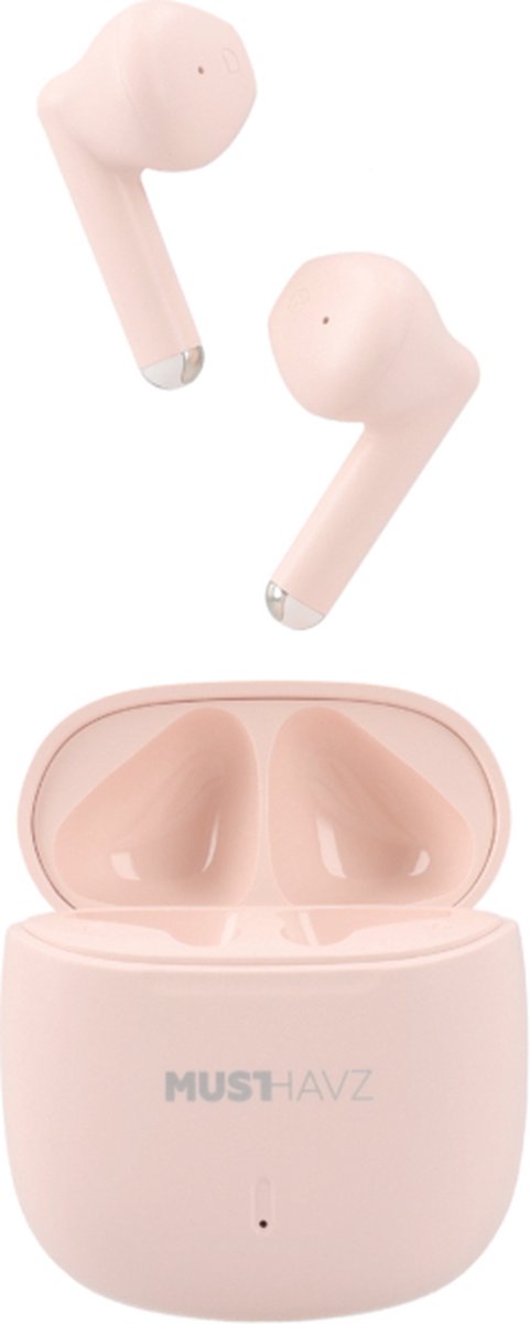 Musthavz True Wireless Earphone Lite Earbuds - Draadloze Oordopjes - Wireless Bluetooth Earphones - Oortjes geschikt voor Apple en Android - Roze/Pink