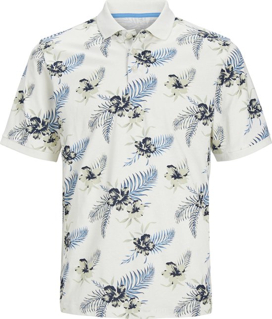 Jack & Jones Poloshirt Jjchill Aop Polo Ss 12250735 Cloud Dancer Mannen Maat - S