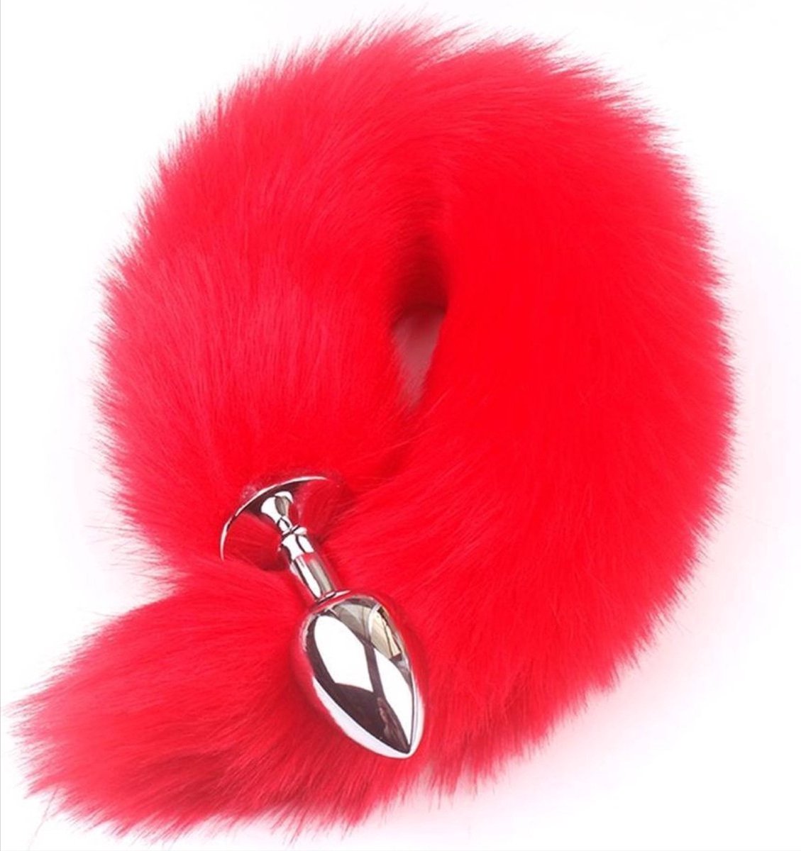 Goedkoopste CHPN - Buttplug - Buttplug met staart - Vossenstaart - Rood - Anaal - Plug - Sexspeeltje - Sextoy - Pluche buttplug - Erotiek