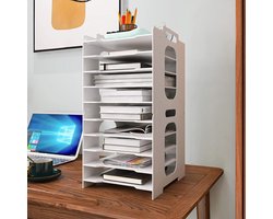 Documentenhouder, A4, brievenbakje, 10 opbergvakken, pvc, bureau, bestandsorganizer, papierlade, archiefopslag, opbergsysteem, documentenhouder voor kantoor, werkkamer, school, kantoor