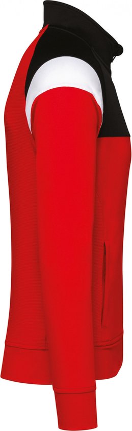 SportSweatshirt Unisex 4XL Proact 1/4-ritskraag Lange mouw Sporty Red / Black 100% Polyester