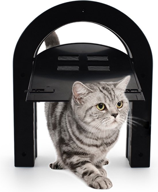 Kattendeur Kattenluik Dakai zwart