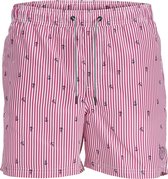 Jack & Jones Short de Bain Homme JPSTFIJI Rayé Rose - Taille M