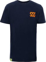 SEB Kids Tee Navy | Kinder T-shirt - Blauw - Neon - Tshirt - Organisch katoen