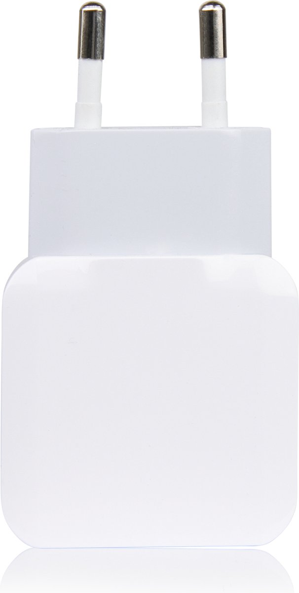 Gecertificeerde Dubbele USB Stekker Oplader met 2 Poorten - 2.1A - Geschikt voor GSM, Smartphone, Tablet, Camera, Speaker, Powerbank van Lioncast — afbeelding 2