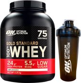 Optimum Nutrition Gold Standard 100% Whey Protein Bundle – Poudre de protéine sans saveur + ON Shake Cup – 2270 grammes (71 portions)