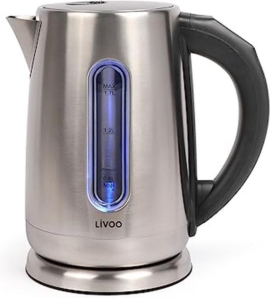Livoo - DOD189 - RVS Waterkoker - 1.7 L - Instelbare temperatuur - Warmhoudfunctie
