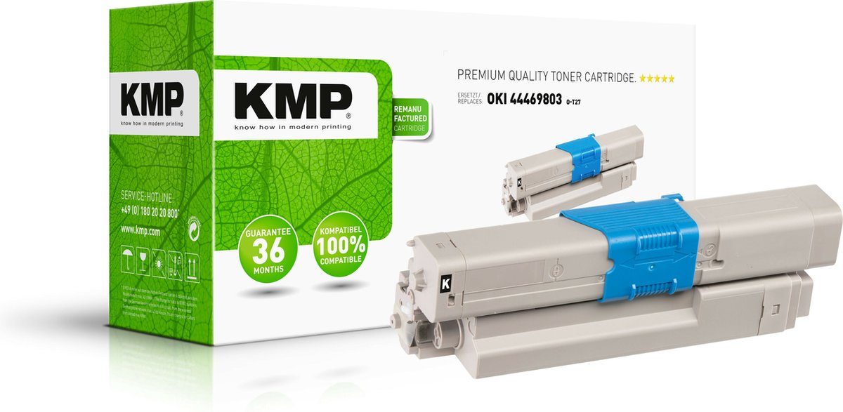 KMP Toner vervangt OKI 44469803 Compatibel Zwart 3500 bladzijden O-T27
