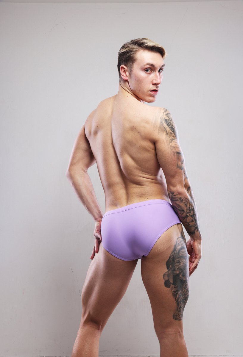 SUKREW Torrent Swim Brief Blueberry Milkshake - Heren Zwemslip - Zwem Slip voor Man - Mannen Brief — afbeelding 3