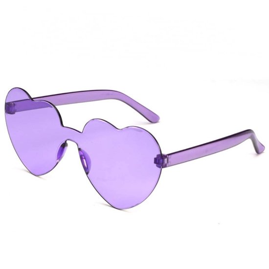 Hartjes zonnebril paars - paarse hartjes zonnebril - Smartphonica