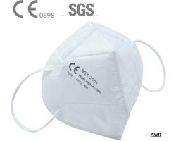 Hoogwaardige Medische FFP2 (KN-95) Mondkapjes / Mondmaskers | Medisch Gecertificeerde Mondmaskers | 10 Stuks - AWR