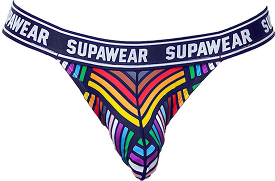 Supawear POW Thong Rainbow - MAAT XL - Heren Ondergoed - String voor Man - Mannen String