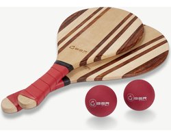 Frescobol Bat & Ball set, Braziliaans strand top sport spel ®Designed in UK - Prachtig afgewerkt - Kwaliteit & Klasse - Profi