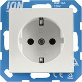 ION | Wandcontactdoos | RA | met aanraakbeveiliging | Mat Alpin wit - V1/J1 serie