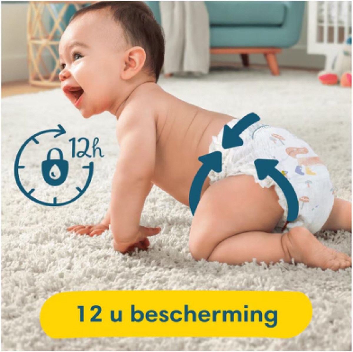 thumbnail: Pampers Premium Protection Maat 1 - 2-5 Kg - 72 Stuks - Ultrasoft Luiers