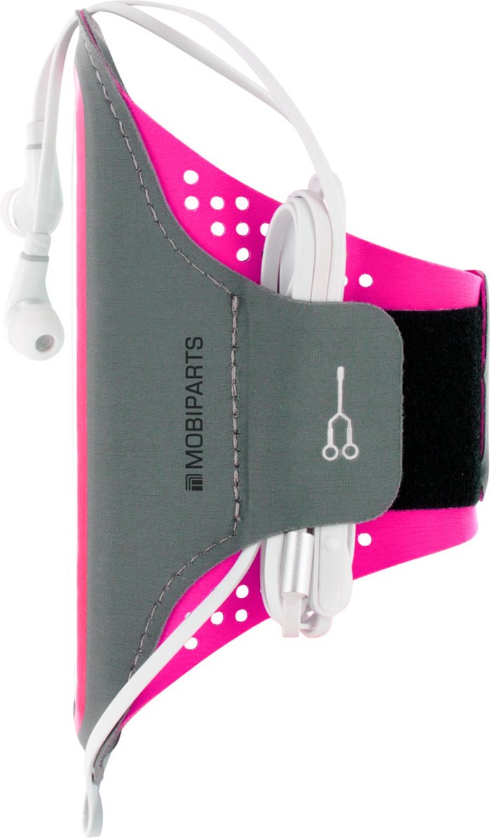 Mobiparts Telefoonhoesje geschikt voor Telefoonhouder Hardlopen Apple iPhone 7 Sport Hoesje Neopreen | Mobiparts Comfort Fit Sportarmband - Neon Pink | Roze