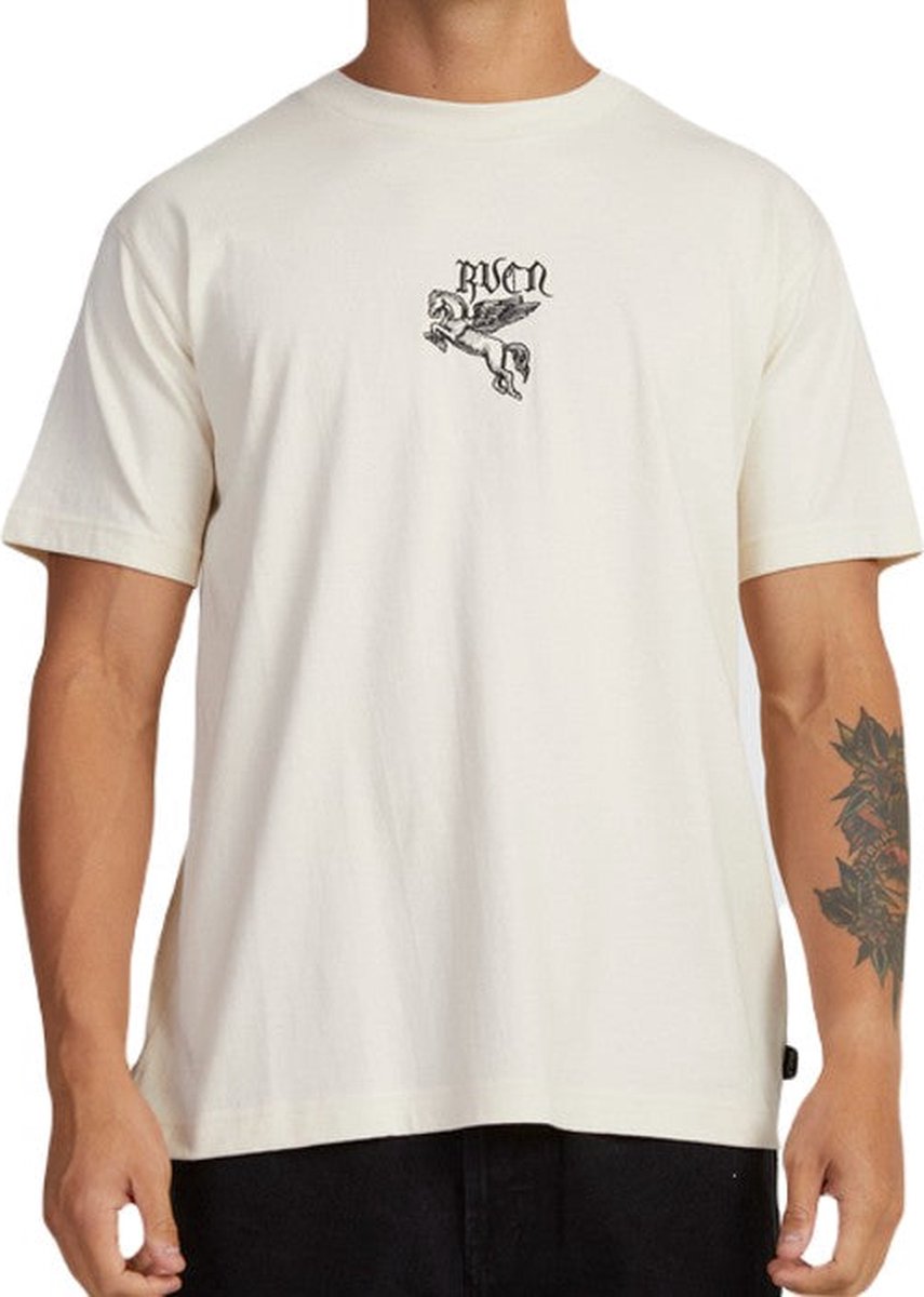Rvca Fly Away Short Sleeve T-shirt - Unbleached