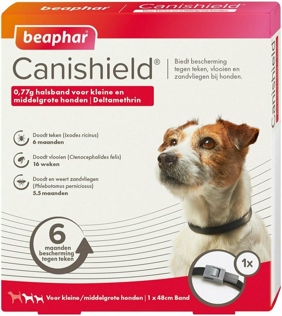 Beaphar Canishield Anti Vlooien en Tekenband Hond S - M - 48 cm