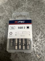 Rotec 1/4 insertbit SQ2 L=50 mm VPE 10 stuks