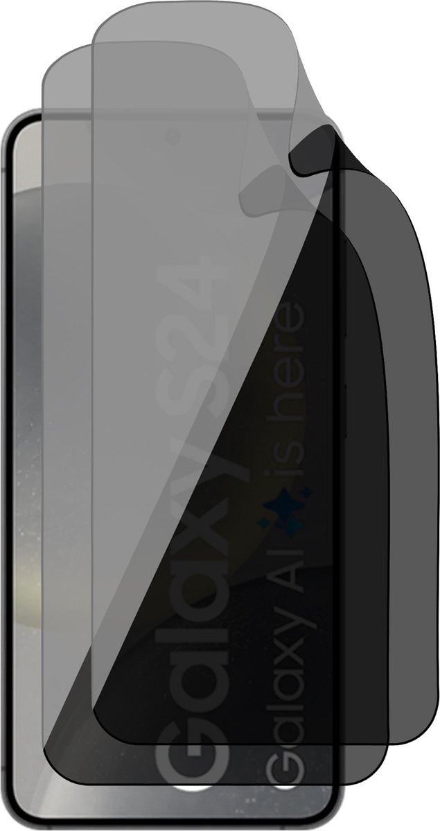 Privacy Screenprotector geschikt voor Samsung Galaxy S24 - 2x FlexGuard Screen Protector
