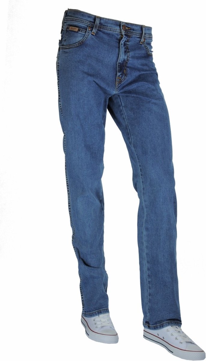 Wrangler Heren Jeans Broeken Texas regular/straight Fit Blauw 42W / 32L Volwassenen