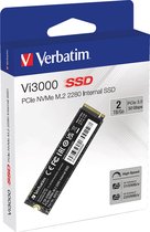 Verbatim Vi3000 2 TB NVMe/PCIe M.2 SSD 2280 harde schijf PCIe NVMe 3.0 x4 Retail 49376