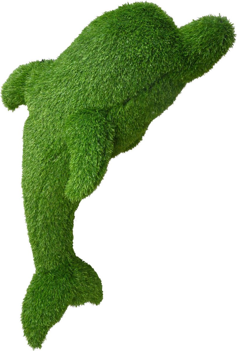 Grasdier- Dolfijn 100 cm-grasfiguur-tuinknuffel-grasdieren-kunstgras-grasfiguur tuindecoratie-