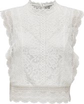 Only Top Onlkaro S/l Lace Top Wvn 15204604 Cloud Dancer Femme Taille - S