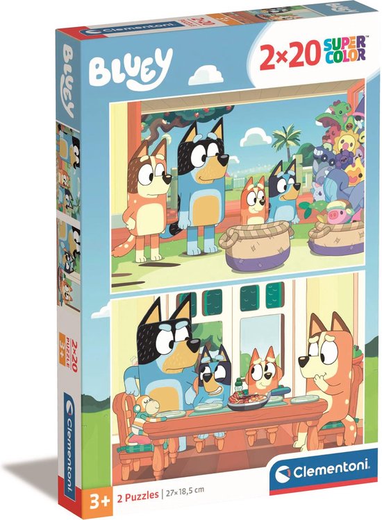 Clementoni - Puzzel - 2x20 Stukjes - Bluey - Kinderpuzzel - Vanaf 3 ...