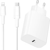 Chargeur iPhone 20W USB-C + Câble Lightning - 1 Mètre - Wit
